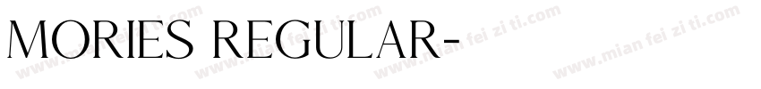 Mories Regular字体转换